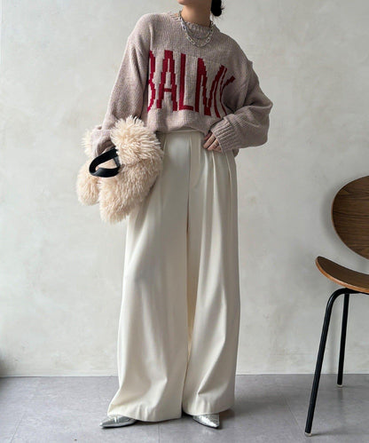 絨球標誌針織衫