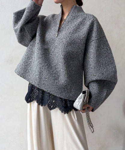 DouDou 半拉鍊泰迪絨套頭上衣