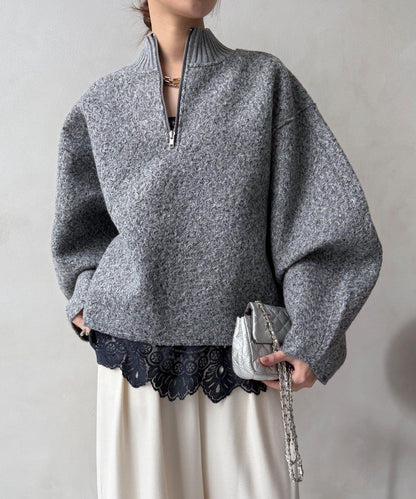 DouDou 半拉鍊泰迪絨套頭上衣