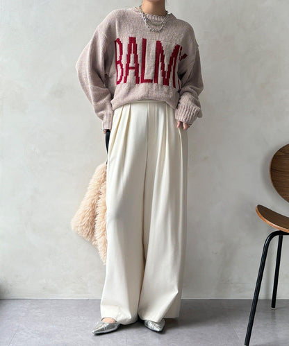 絨球標誌針織衫