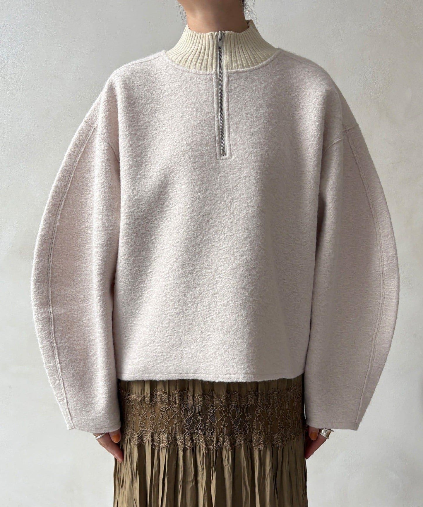 DouDou 半拉鍊泰迪絨套頭上衣