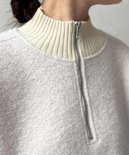 DouDou 半拉鍊泰迪絨套頭上衣