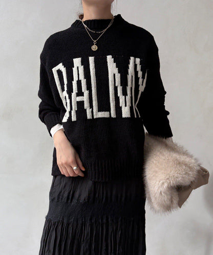 絨球標誌針織衫