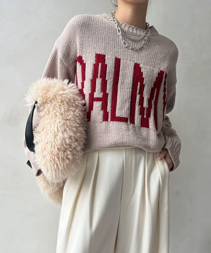 絨球標誌針織衫