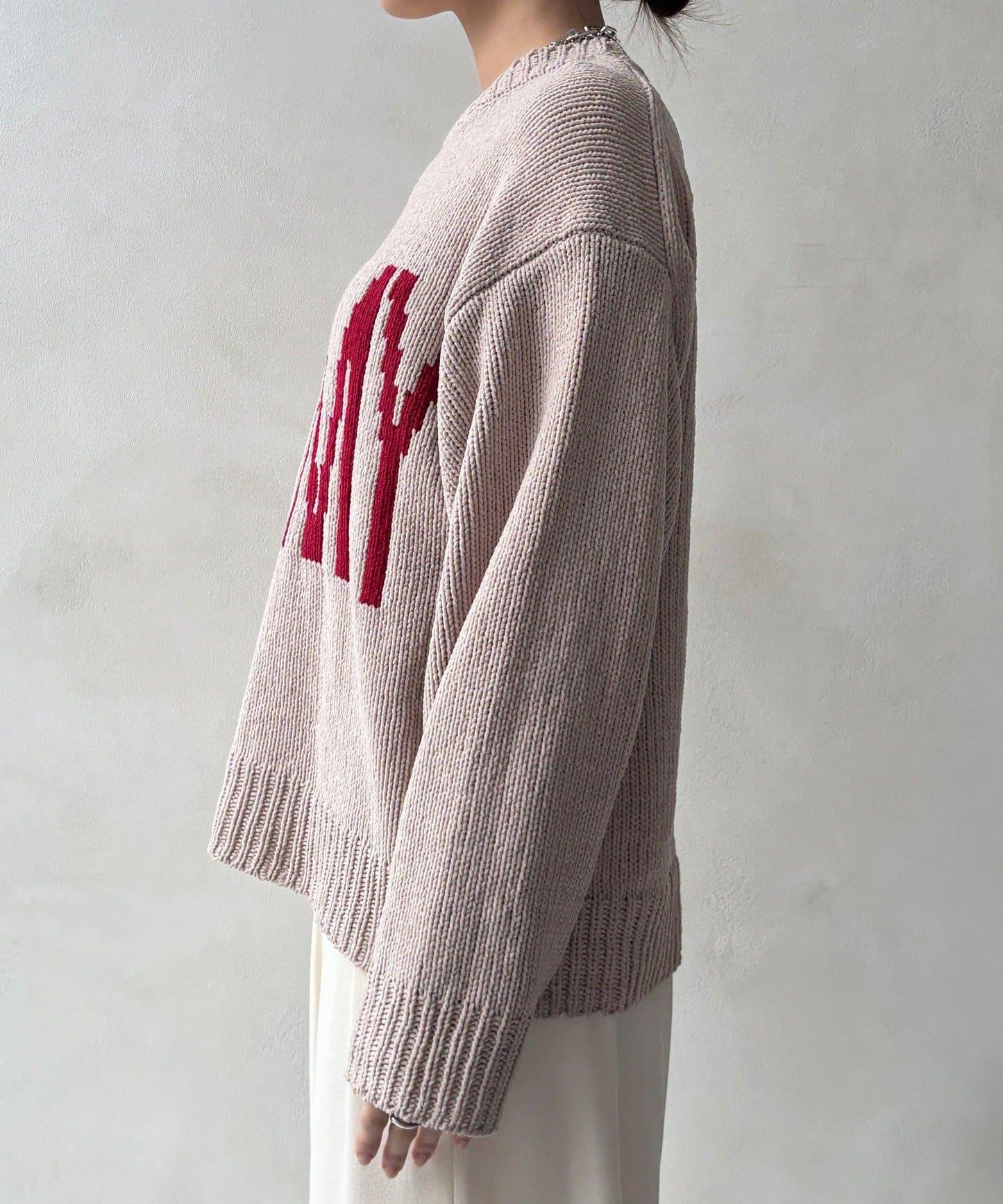 絨球標誌針織衫