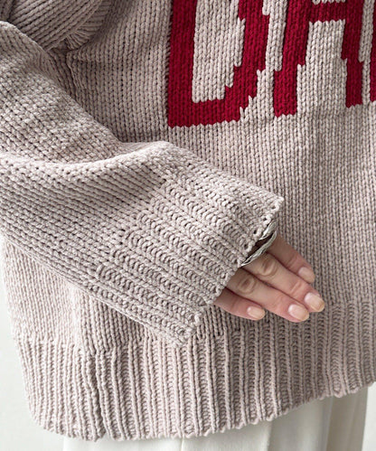 絨球標誌針織衫