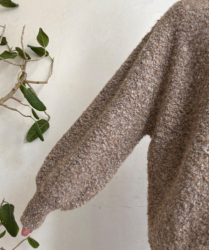 混紡紗船領套頭衫