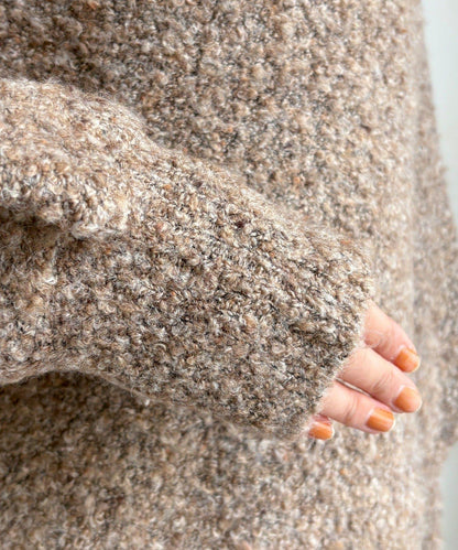 混紡紗船領套頭衫