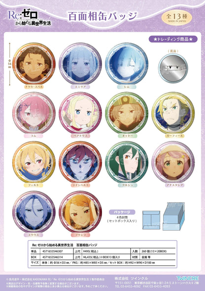 《Re：從零開始的異世界生活》百變表情徽章罐裝【BOX／13個裝】
