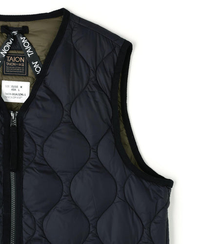 TAION MILITARY V領雙拉鍊羽絨馬甲【女款】