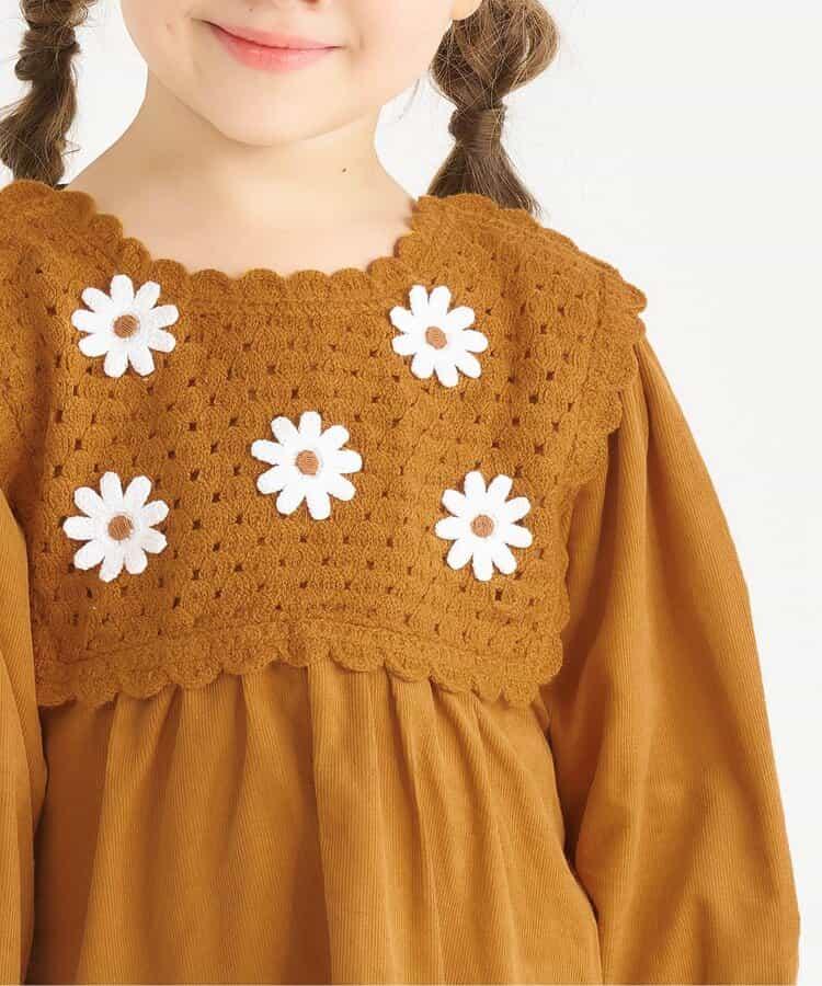 愛心花朵櫻桃圖案連衣裙