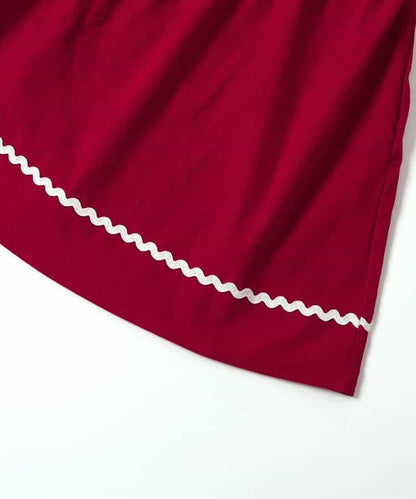 愛心花朵櫻桃圖案連衣裙