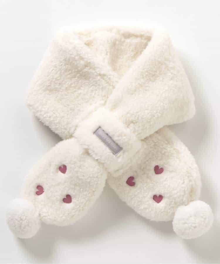 愛心櫻桃毛絨圍巾