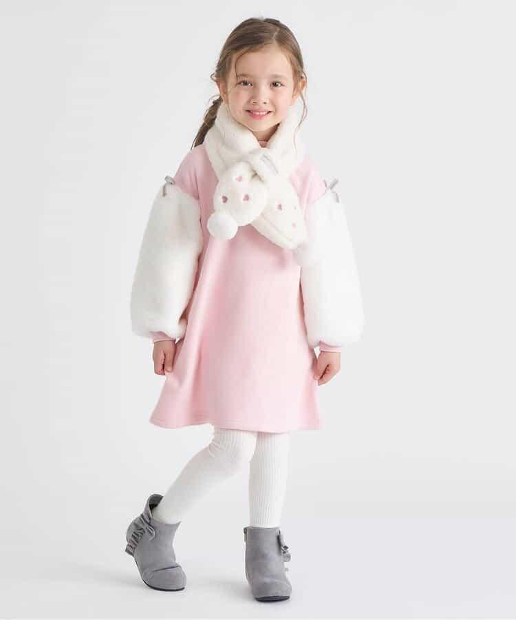 愛心櫻桃毛絨圍巾