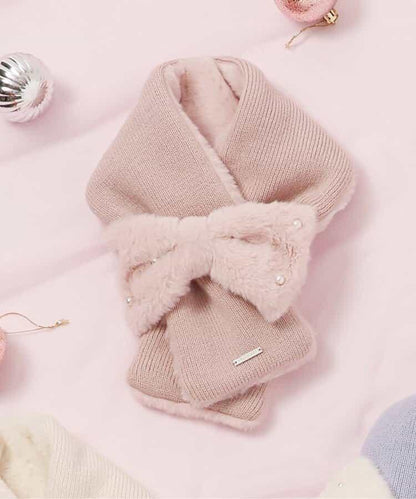 蝴蝶結毛絨圍巾