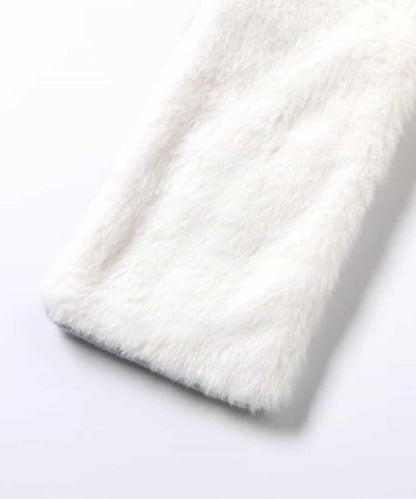 蝴蝶結毛絨圍巾