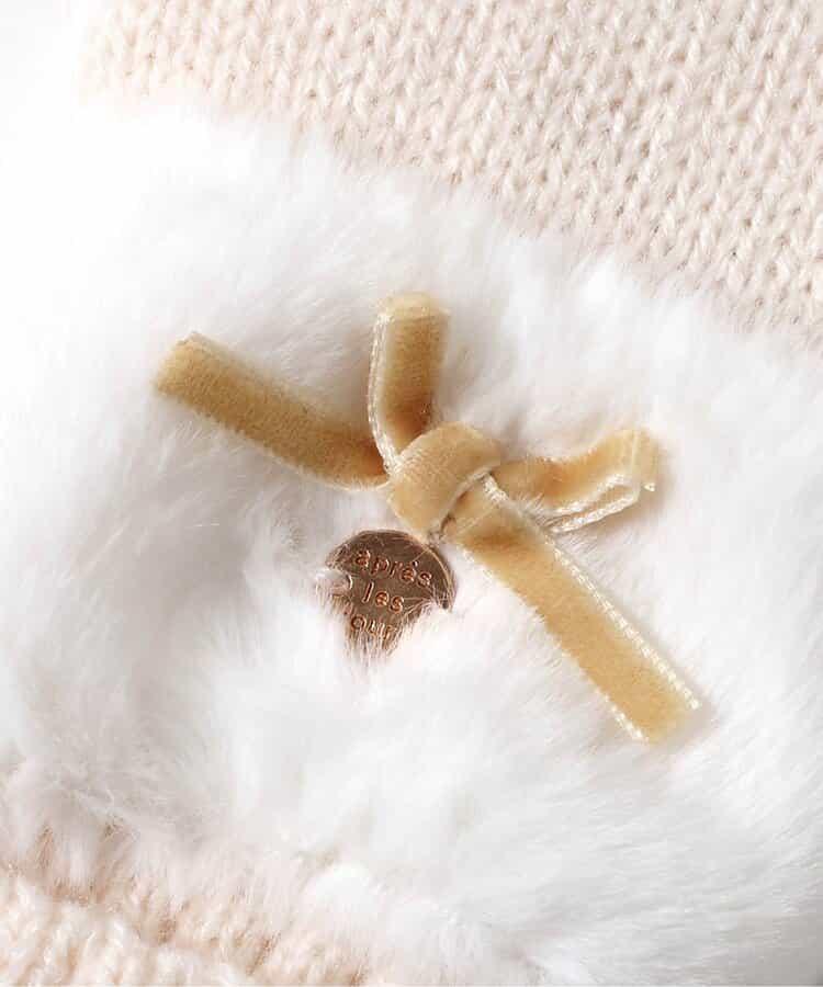 蝴蝶結毛絨手套