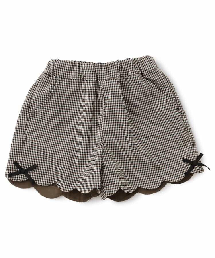 側邊蝴蝶結波浪邊短褲