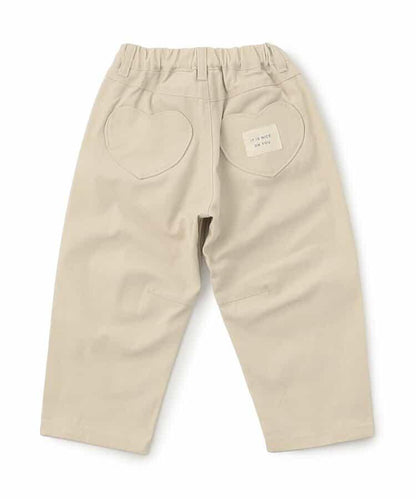 愛心口袋桶形褲 10分長度