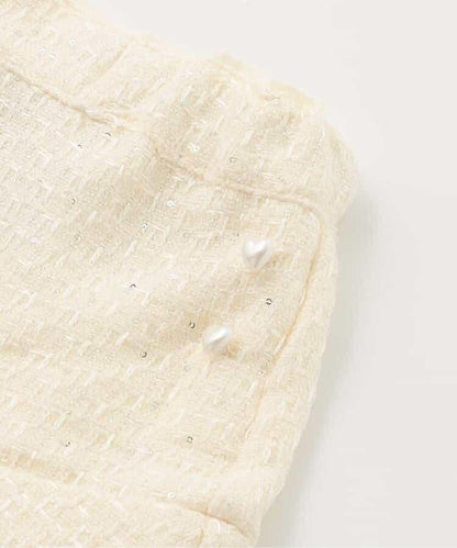 亮片斜紋呢半身裙褲