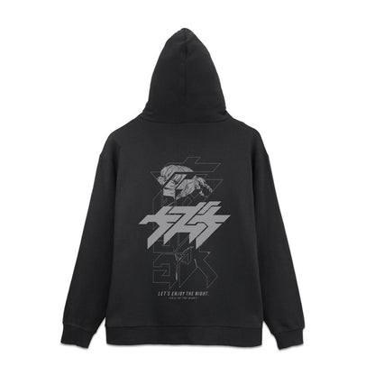 《徹夜之歌》 第二季_XL碼_《徹夜之歌》 拉鍊連帽衛衣/黑色