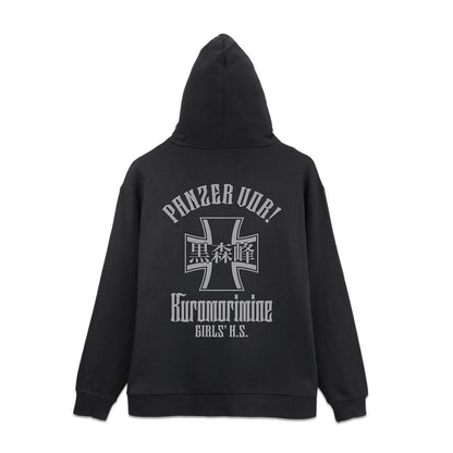 少女與戰車 最終章_L碼_黑森峰女學園 拉鍊連帽衛衣 Ver.3.0/黑色