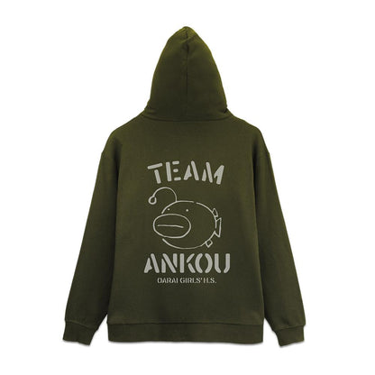 少女與戰車 最終章_M碼_鯉魚隊 拉鍊連帽衫Ver.3.0/苔蘚綠