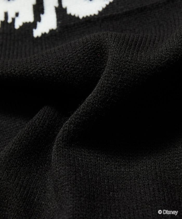 《迪士尼》 / 《迪士尼》 / 米老鼠寬鬆版型提花圓領針織衫 / MICKY FACE