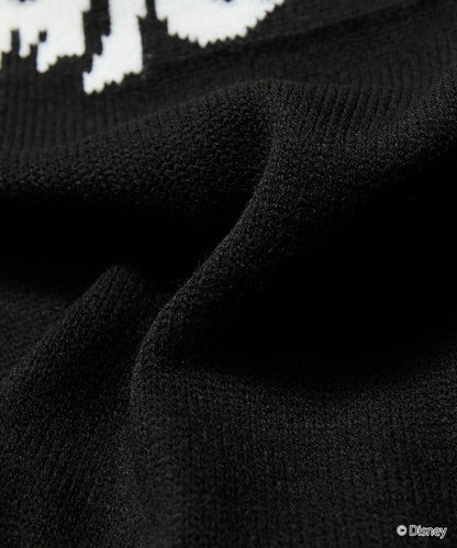 《迪士尼》 / 《迪士尼》 / 米老鼠寬鬆版型提花圓領針織衫 / MICKY FACE