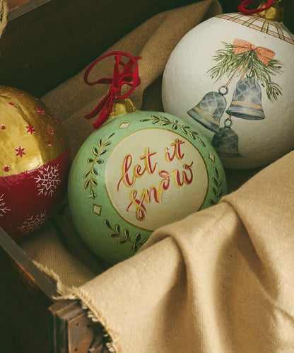 植物風格球形裝飾/聖誕集市