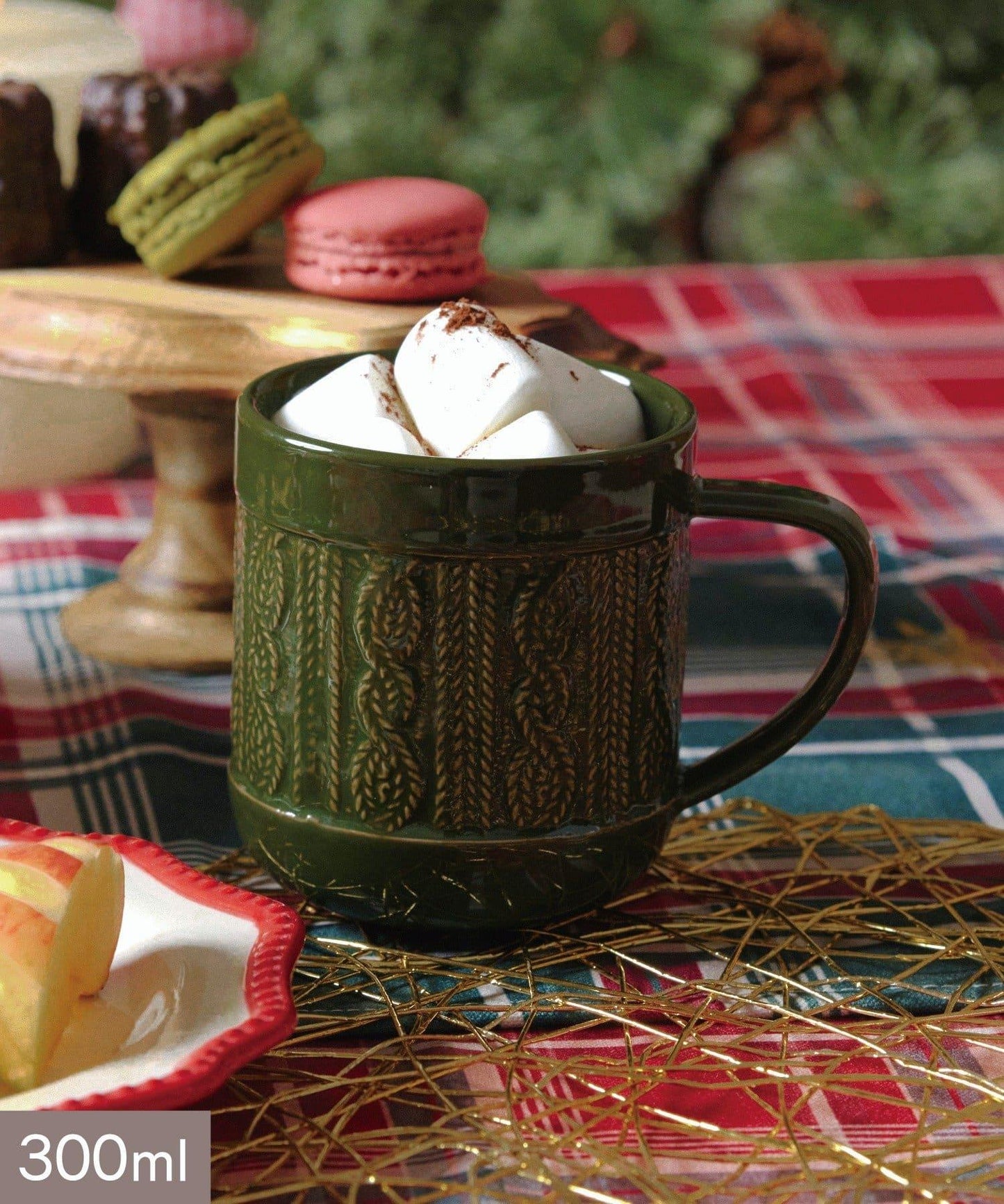 針織圖案馬克杯：300ml/聖誕下午茶