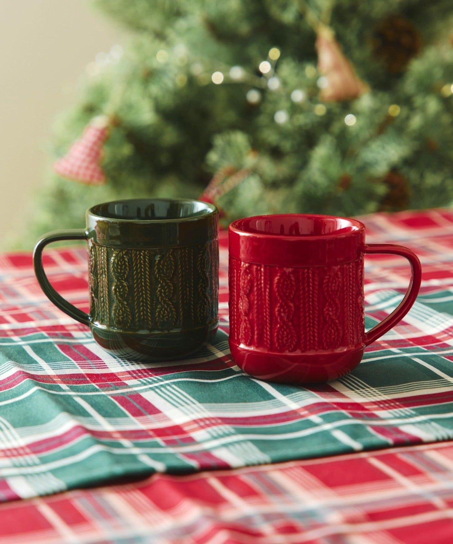 針織圖案馬克杯：300ml/聖誕下午茶