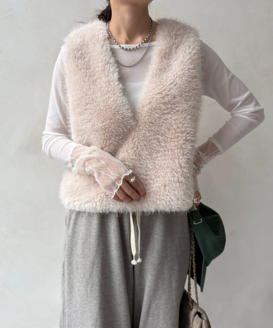 蕾絲網紗拼接透視T恤