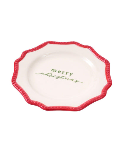 聖誕節波浪邊餐盤：16cm/聖誕下午茶