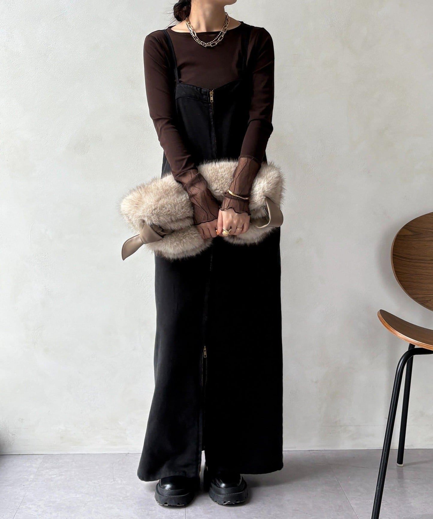 蕾絲網紗拼接透視T恤