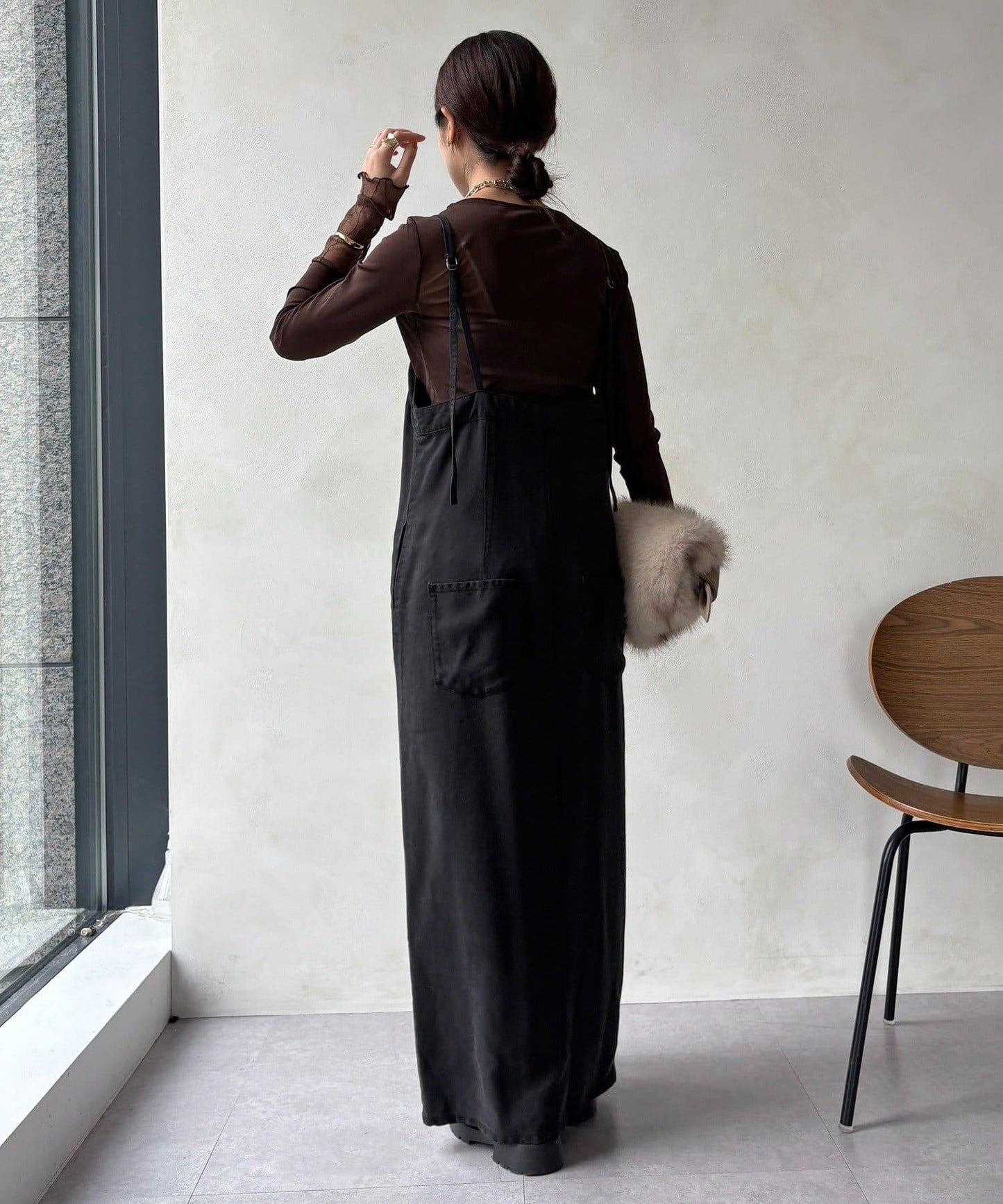 蕾絲網紗拼接透視T恤