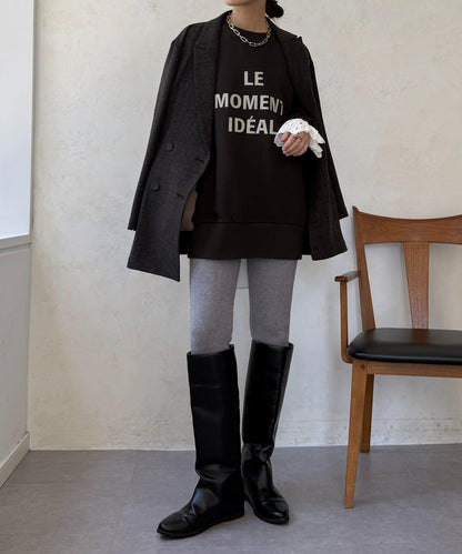 加絨針織打底褲