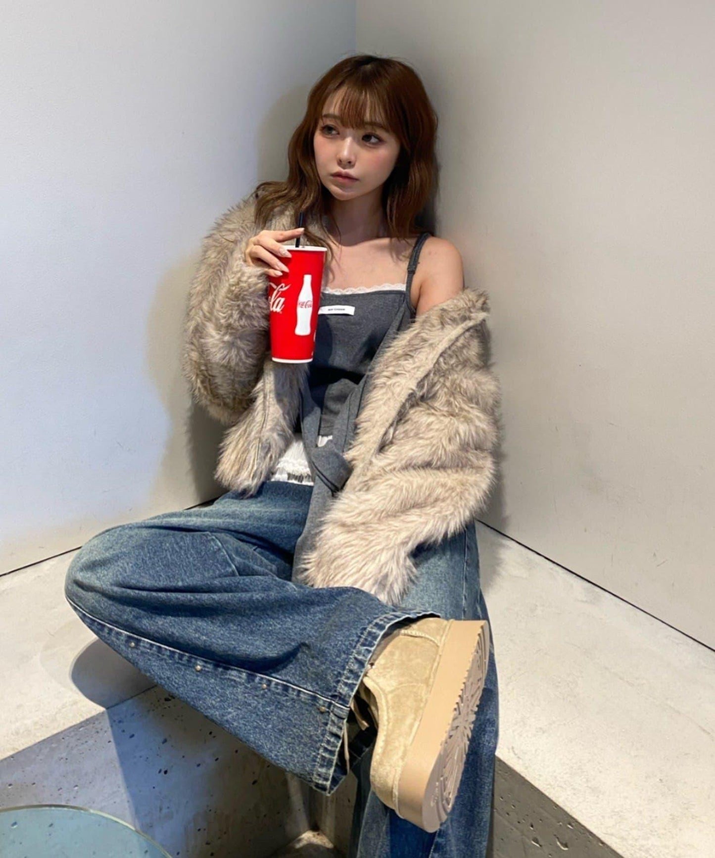 雙拉鍊毛絨外套 / 輕量外套