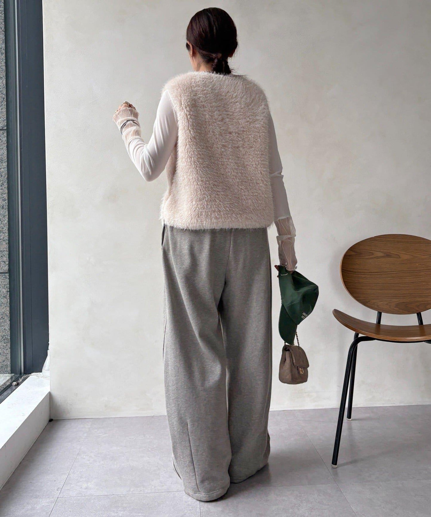 蕾絲網紗拼接透視T恤