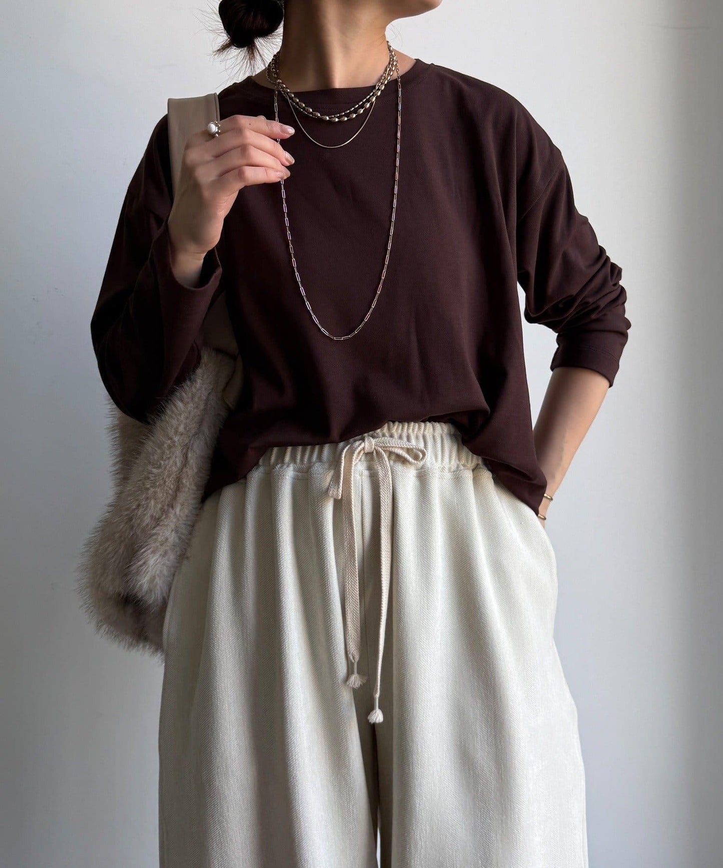 保暖寬鬆長袖T恤