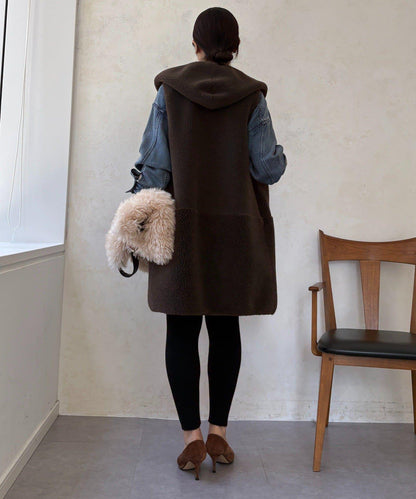 加絨針織打底褲