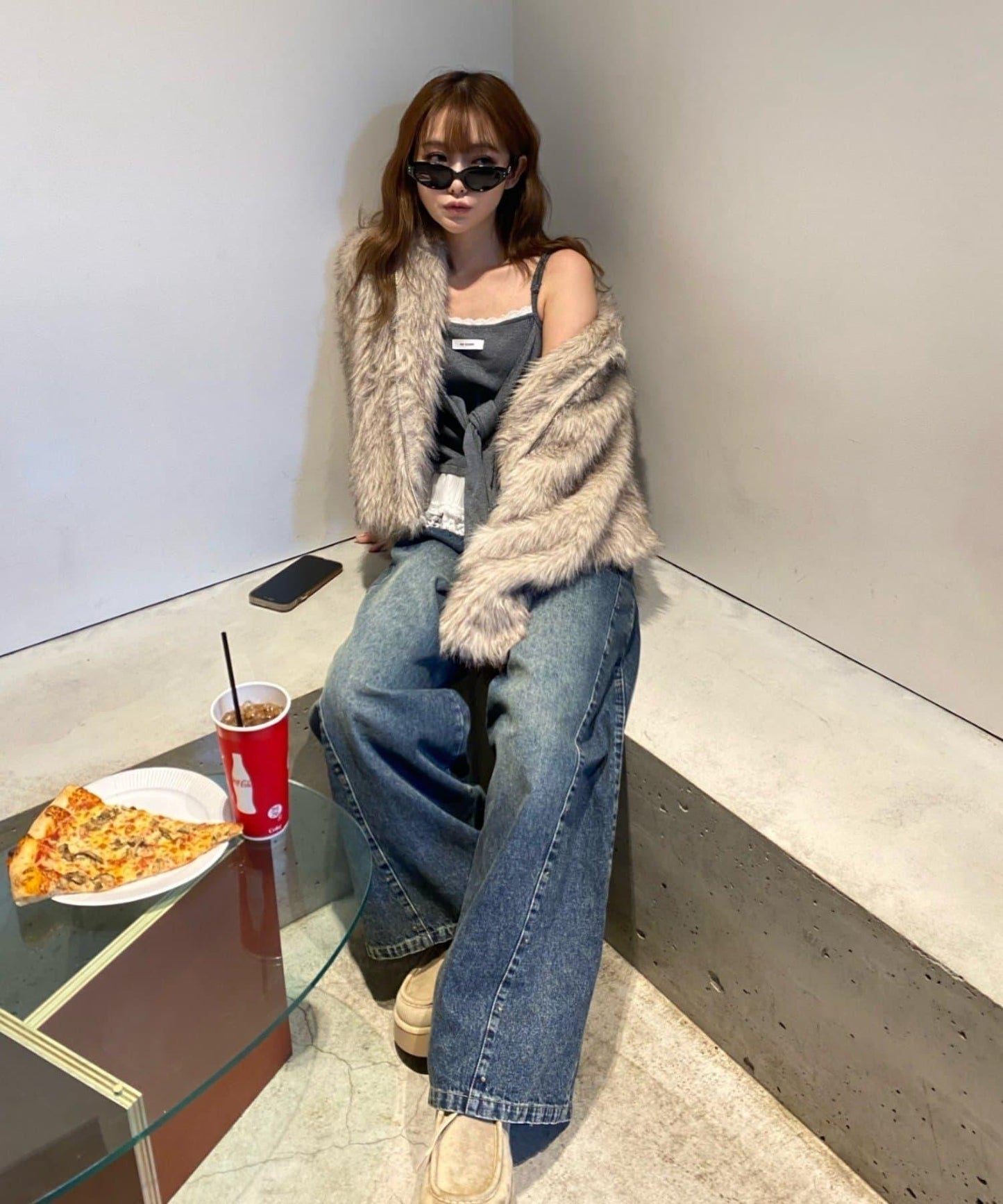 雙拉鍊毛絨外套 / 輕量外套