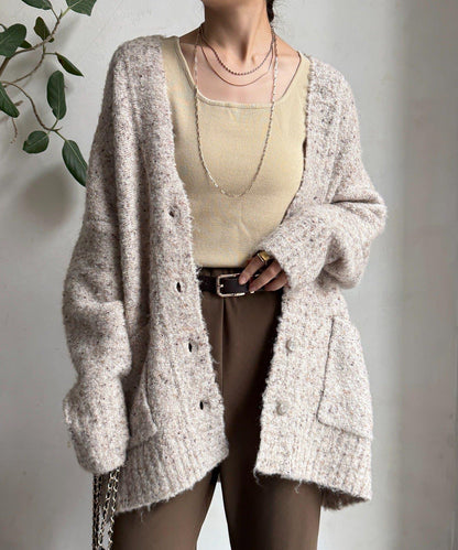 可水洗彩色紗點開衫