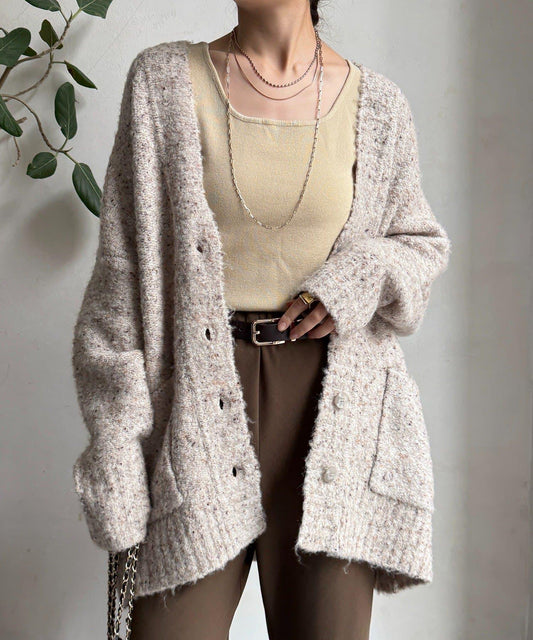 可水洗彩色紗點開衫