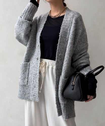 可水洗彩色紗點開衫