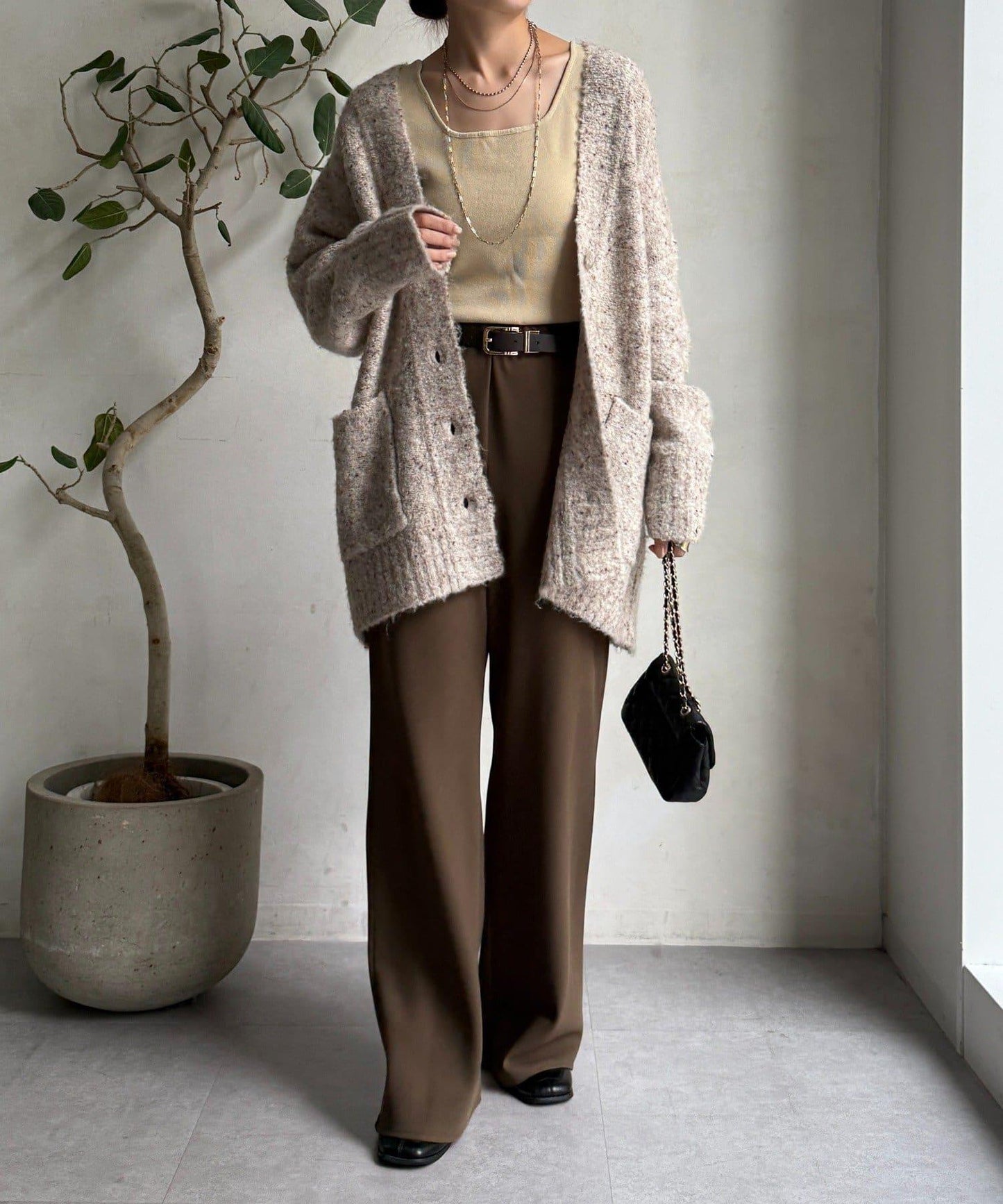 可水洗彩色紗點開衫