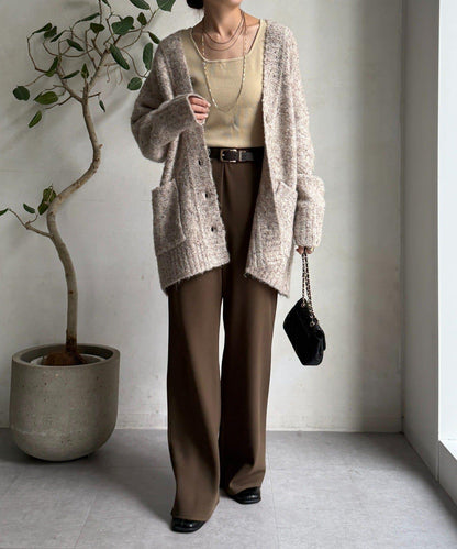 可水洗彩色紗點開衫