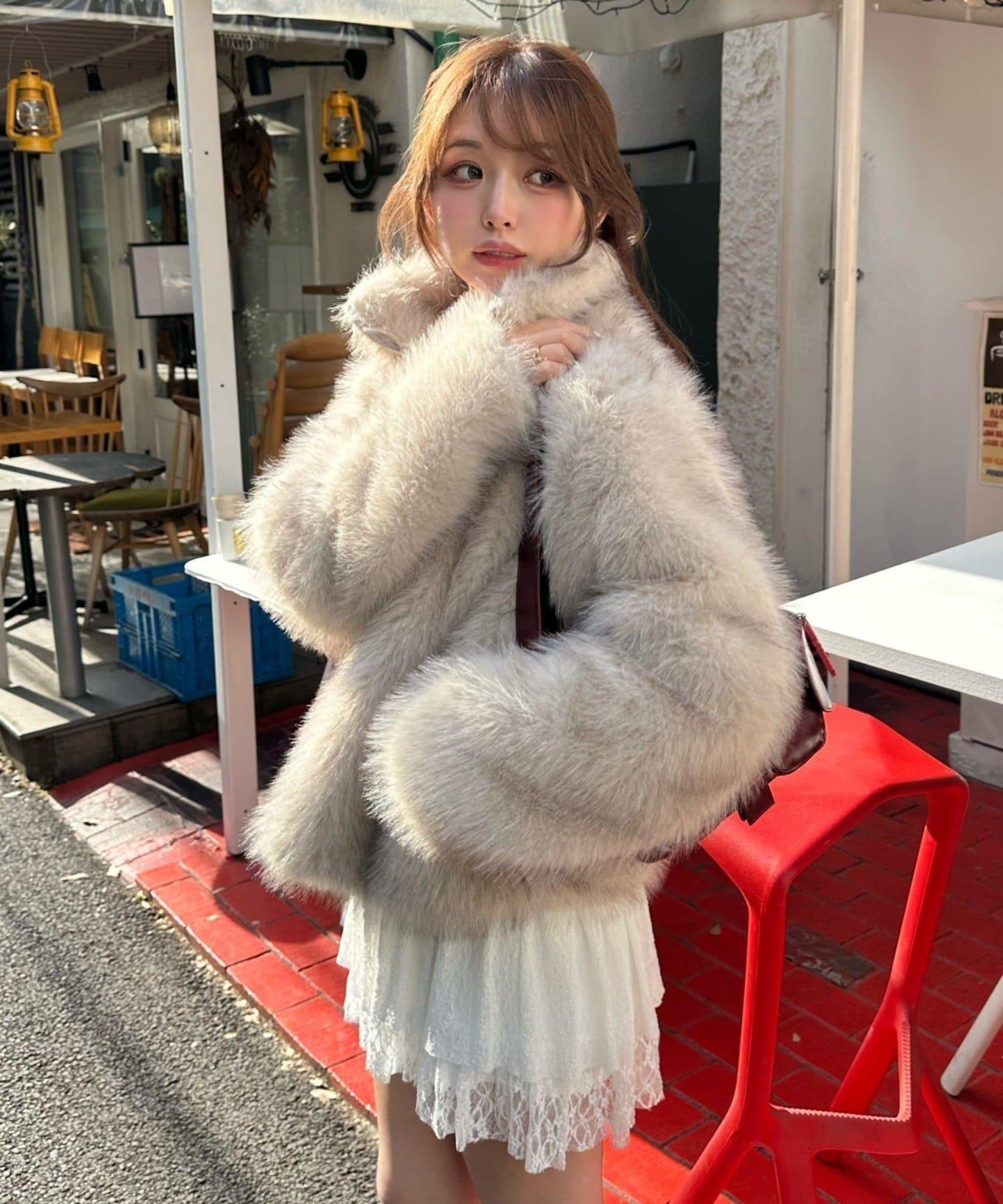 雙拉鍊毛絨外套 / 輕量外套