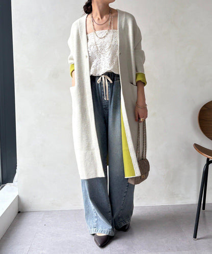 雙面針織長款開衫