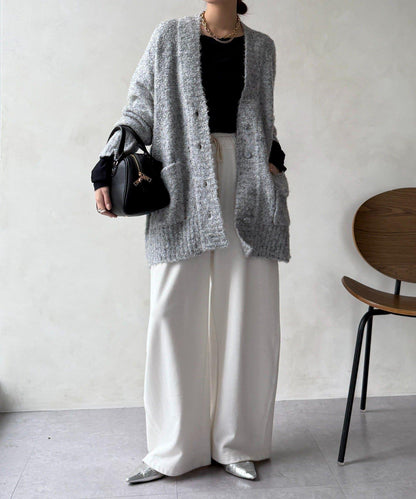 可水洗彩色紗點開衫